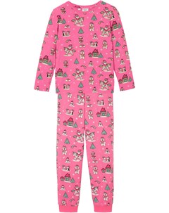 Пижама для девочек с новогодним принтом Bonprix