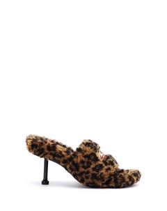 Леопардовые мюли из эко меха Furry Balenciaga