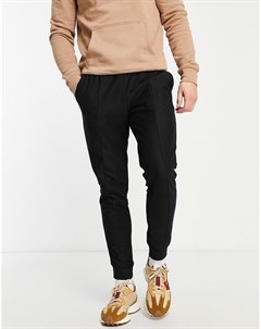 Черные джоггеры из саржи от комплекта Topman