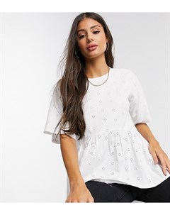 Свободный топ с вышивкой ришелье ASOS DESIGN Tall Asos tall