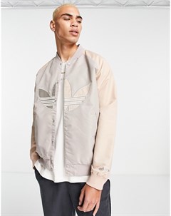Серая куртка в университетском стиле с логотипом на спине Tonal Textures Adidas originals