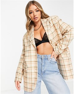 Оранжевый блейзер в винтажную клетку Asos design