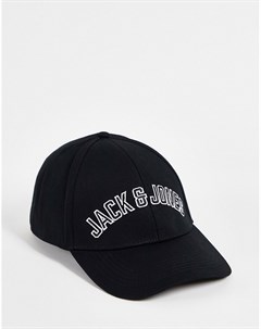 Черная кепка с логотипом Jack & jones