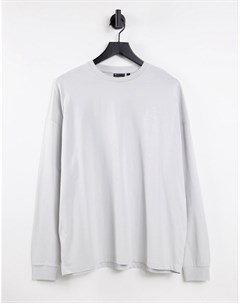 Серо фиолетовый oversized лонгслив Asos design