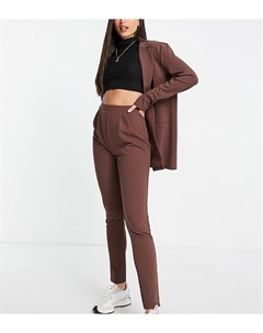 Суженные книзу трикотажные брюки цвета мокко ASOS DESIGN Tall Asos tall