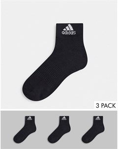 3 пары черных носков до щиколотки adidas Training Adidas performance