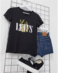 Черная футболка с принтом и логотипом в стиле 90 х Perfect Levi's®