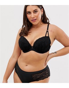 Черный кружевной бюстгальтер с глубоким вырезом Sexy curve Ann summers