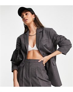 Блейзер темно серого цвета в мужском стиле ASOS DESIGN Tall Asos tall