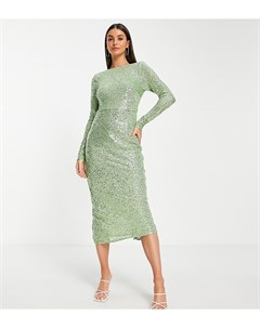 Платье футляр миди с отделкой пайетками ASOS DESIGN Tall Asos tall