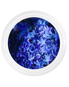 Камифубуки Звездочки 3D синие голография Patrisa nail