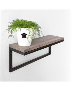 Полка metalframe из дуба в сером цвете серый 60x22x20 см Archpole