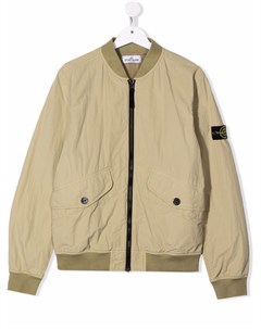 Бомбер с нашивкой логотипом Stone island junior