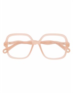 Очки в массивной оправе Chloé eyewear