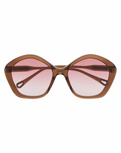 Массивные солнцезащитные очки в круглой оправе Chloé eyewear