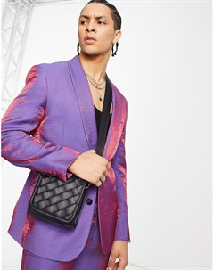 Oversized пиджак переливающегося фиолетового цвета Asos design