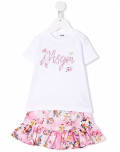 Платье футболка с логотипом Msgm kids