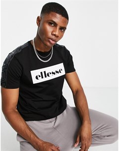 Футболка черного цвета с тесьмой Ellesse