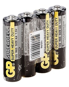 Батарейка солевая GP Supercell Super Heavy Duty AA R6 4s 1 5в спайка 4 шт Gр