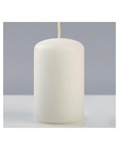 Свеча цилиндр Колор 5 8 см белая Poland trend decor candle