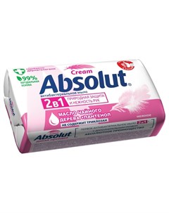 Мыло туалетное 2в1 антибактериальное Нежное Absolut