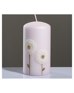 Свеча цилиндр Одуванчики 7 13 см Poland trend decor candle