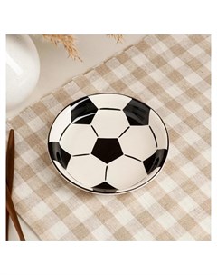 Тарелка для закусок Футбол керамика 13 см Керамика ручной работы