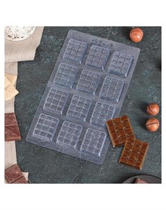 Форма для шоколада Вкусная плитка шоколада 22 13 см Nnb