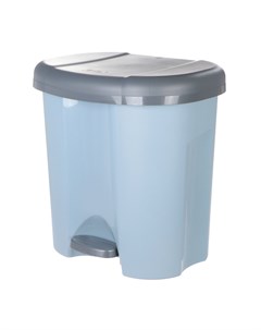 Ведро для мусора PASO двойное голубое 20 л Rotho
