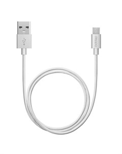 Кабель USB MicroUSB 1 2m серебристый 72190 алюминий нейлон Deppa