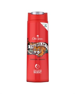 Гель для душа и шампунь TIGERCLAW 2 в 1 400 мл Old spice