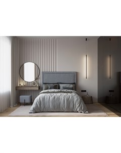 Кровать моника с подъемным механизмом 200 200 серый 215x140x215 см Myfurnish