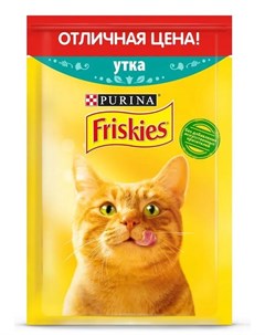 Влажный корм для взрослых кошек с уткой в подливе 50гр Friskies