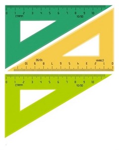 Линейка треугольник 10 см угол 30 градусов пластик тк 23 Стамм