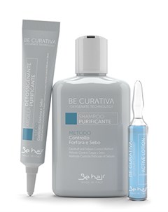 Набор Kit Purificante Be Curativa forfora Би Куратива для Решения Проблем Перхоти 100 28 мл Be hair