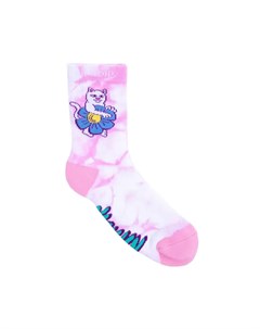 Носки Nature Is Healing Mid Socks Pink Tie Dye 2022 Ripndip