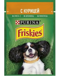 Влажный корм для взрослых собак с курицей в подливе 85гр Friskies