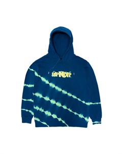 Толстовка Super Sanerm Hoodie Navy Neon Green Dye 2022 Ripndip