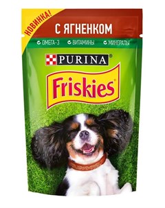 Влажный корм для взрослых собак ягненок 85гр Friskies