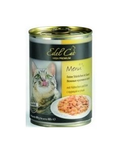 Влажный корм Консервы Эдель Кэт для кошек нежные кусочки в соусе с Курицей и Уткой цена за упаковку  Edel cat