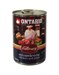 Консервы Онтарио для собак Минестроне с Курицей и свининой цена за упаковку Ontario
