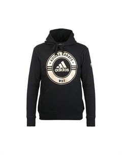 Толстовка с капюшоном Худи Combat Sport Hoody Karate WKF черно золотая Adidas