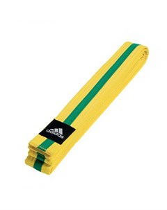 Пояс для единоборств Striped Belt желто зеленый Adidas
