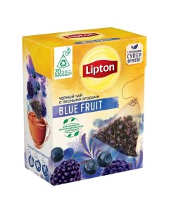 Чай черный Blue Fruit Tea с кусочками лесных ягод 20 пирамидок Lipton