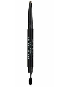 Карандаш Brow Define Eyebrow Pencil with Blending Brush для Бровей с Кистью Оттенок Mid Brown 10г Mua make up academy