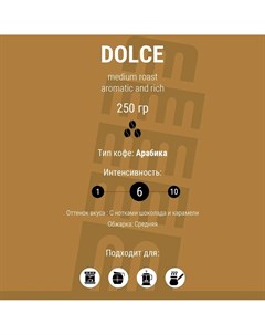 Кофе Dolce молотый 250гр Boggi