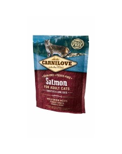 Salmon for Adult Cats Sensitive Long Hair сухой корм для взрослых длинношерстных и чувствительных к  Carnilove
