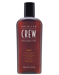 Шампунь кондиционер и гель для душа 3 в 1 100 мл Hair Body American crew