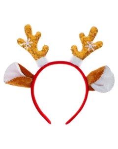 Карнавальный ободок Рожки оленя пайетки Nnb