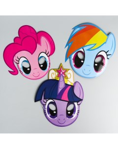 Набор карнавальных масок микс 3 шт my little pony Hasbro